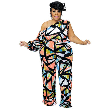 Women's 2-5XL Fashion Designer Backless Jumpsuits (Plus Size)-Women's Plus Size Fashion Designer Rompers / Jumpsuits-Women's fashion designer plus size clothes